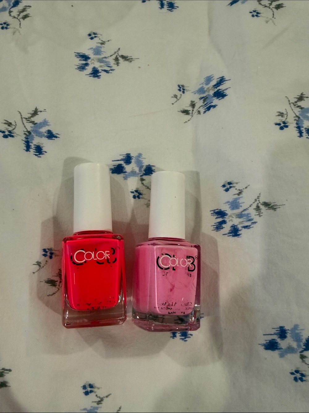 COLOR Club Neon Pink & Baby Pink Nail Polish Duo
